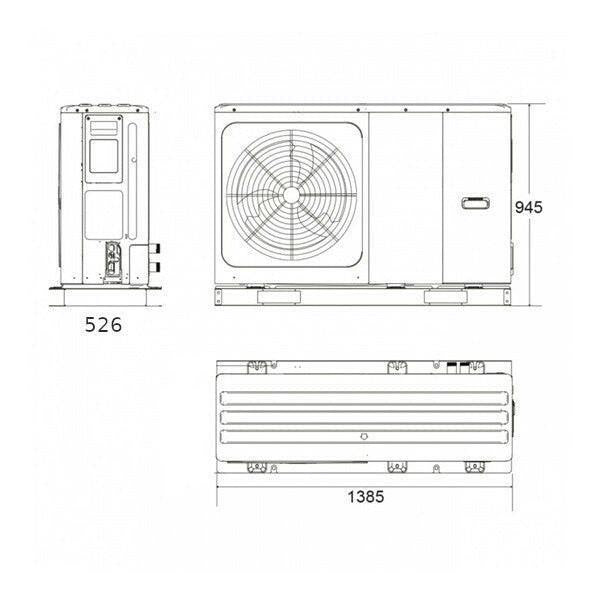 Midea MHC - V10W/D2N8 - BE30 M - Thermal monoblokkos hőszivattyú, 10 kW, 1 fázis