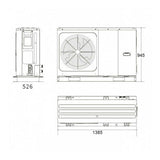 Midea MHC-V10W/D2N8-BE30 M-Thermal monoblokkos hőszivattyú, 10 kW, 1 fázis.