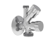 Mofém kombinált sarokszelep 1/2" - 3/4" - 3/8"
