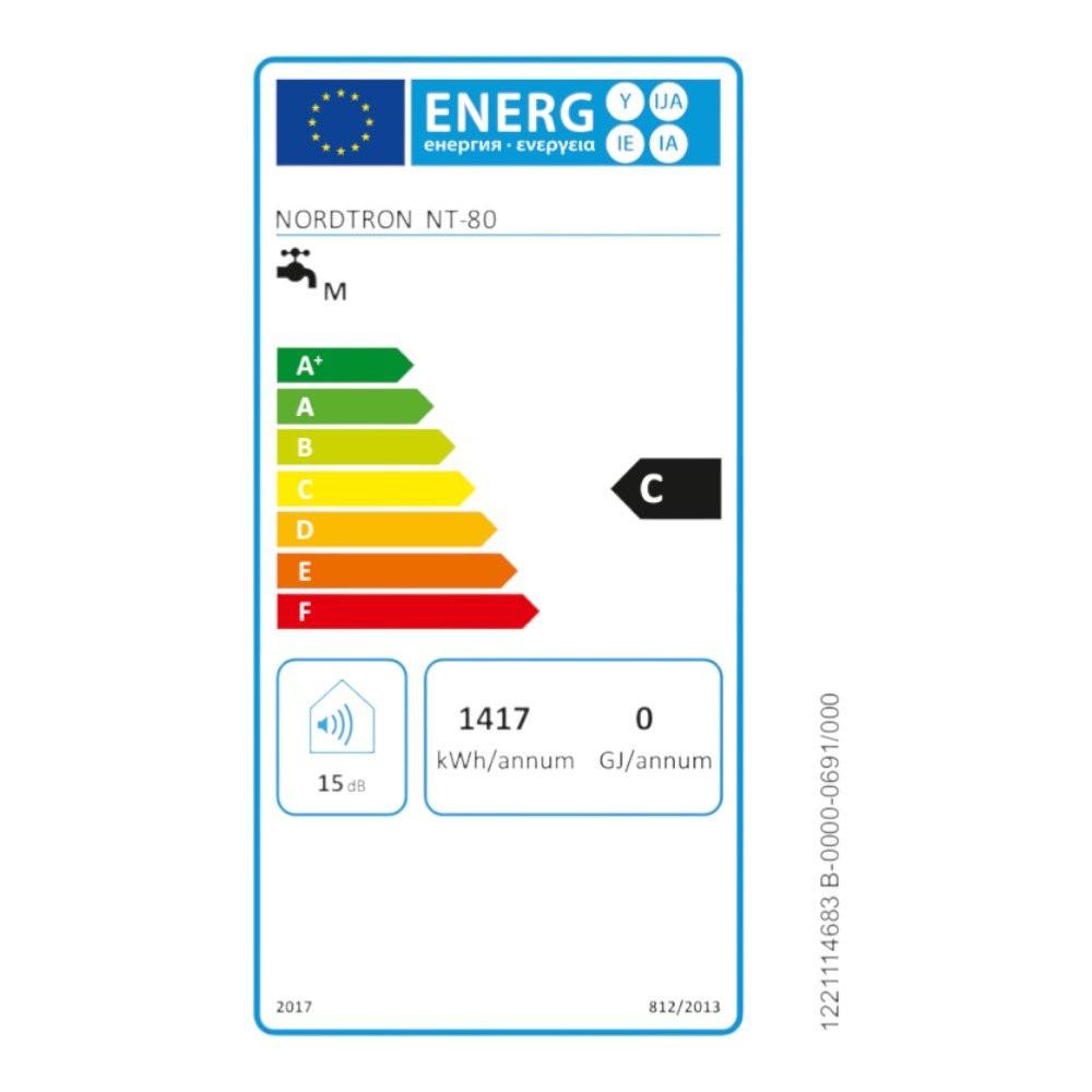 Nordtron NT - 80 elektromos vízmelegítő, 80 literes, fali (2111813600)