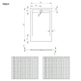 Radaway Teos F műmárvány zuhanytálca 100x70 cemento  (HTF10070-74)-3