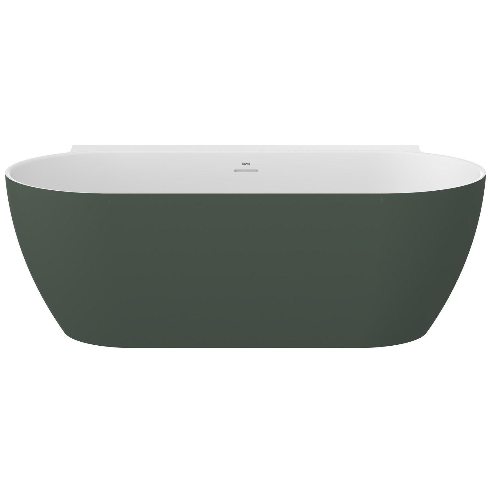 Ravak Freedom Wall II TEC akrilkád 1700x870 grey green/fehér, fehér lefolyó(CC71200000)
