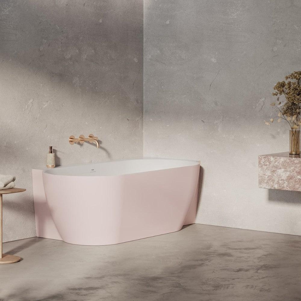 Ravak Freedom Corner II TEC R akrilkád 1750x860 alabaster pink/fehér, fehér lefolyó