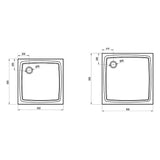 Ravak Perseus Pro Flat zuhanytálca 80x80 fehér (XA034411010)