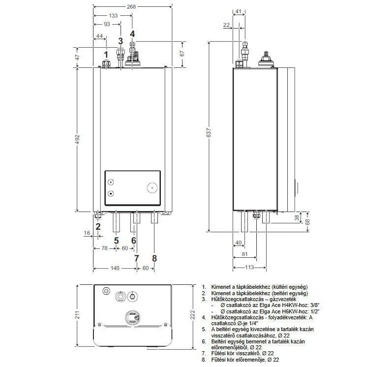 Remeha Elga ACE 4 kW hőszivattyú (7755638)