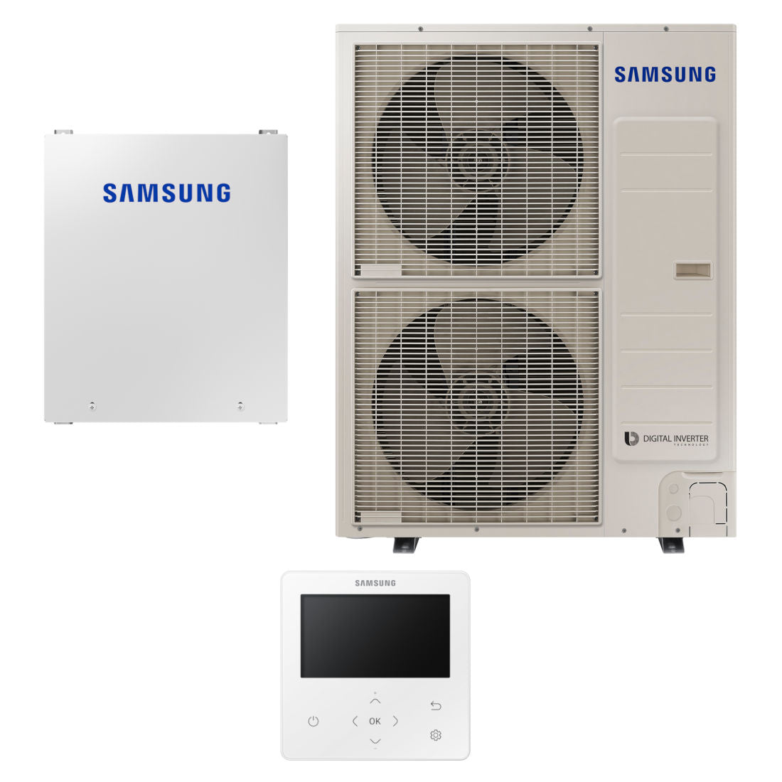 Samsung Mono R32 hőszivattyú 12 kW + vezérlő szett (szelepvezérlő + szabályzó), 1 fázis (M-R32-12-0-1)