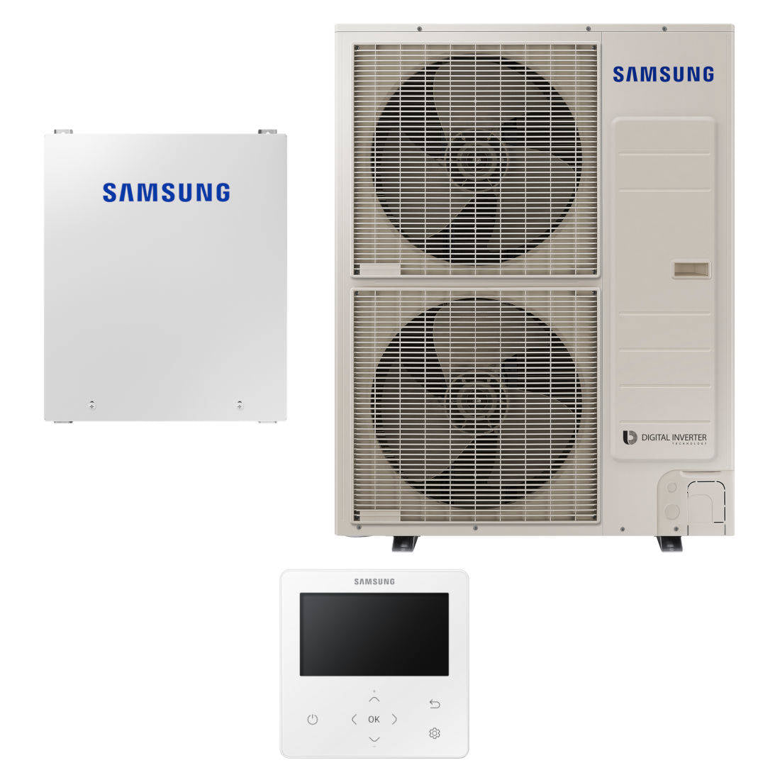 Samsung Mono R32 hőszivattyú 16 kW + vezérlő szett (szelepvezérlő + szabályzó), 1 fázis (M-R32-16-0-1)