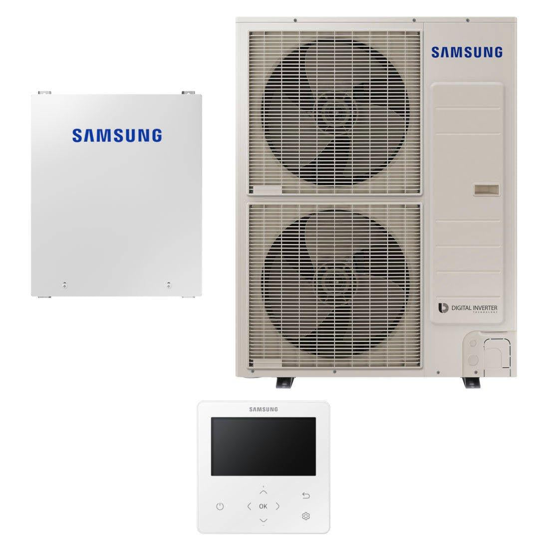 Samsung Mono R32 hőszivattyú 16 kW + vezérlő szett (szelepvezérlő + szabályzó), 3 fázis (M - R32 - 16 - 0 - 3)