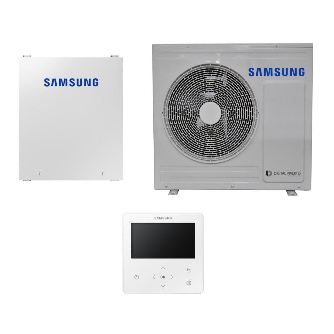 Samsung Mono R32 hőszivattyú 5 kW + vezérlő szett (szelepvezérlő + szabályzó), 1 fázis (M - R32 - 5 - 0 - 1)