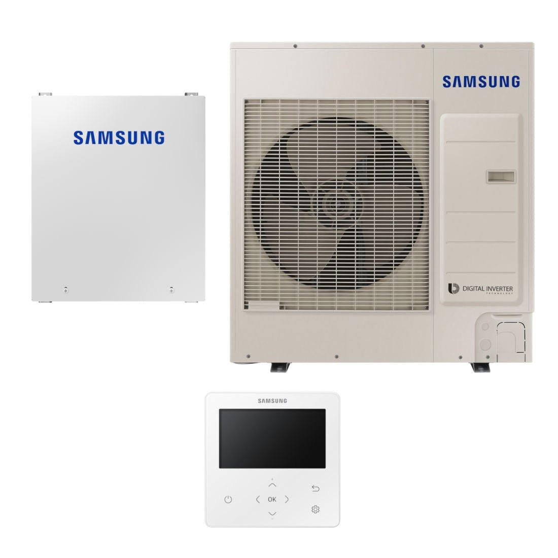 Samsung Mono R32 hőszivattyú 8 kW + vezérlő szett (szelepvezérlő + szabályzó), 1 fázis (M - R32 - 8 - 0 - 1)
