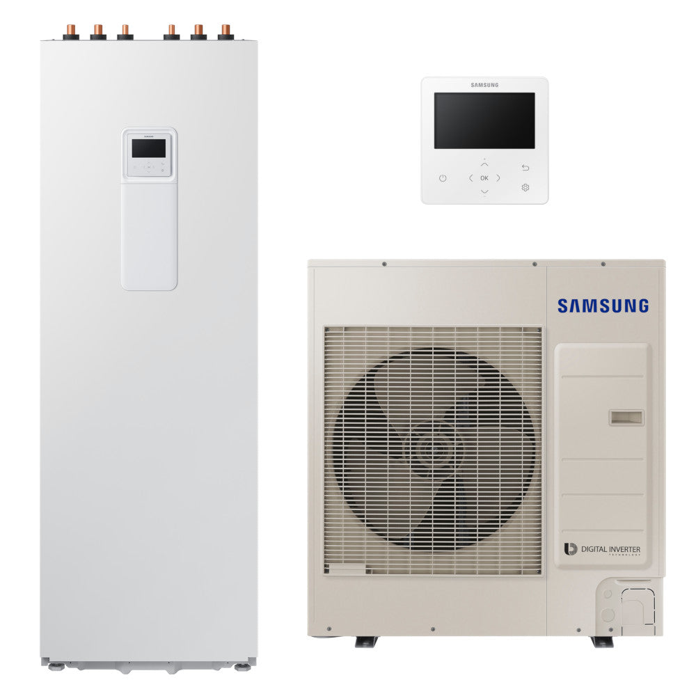 Samsung Mono ClimateHub R32 hőszivattyú 8 kW + 260l-es tartály + vezetékes szabályzó, 1 fázis (MCH-R32-8-2-1)