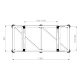 Terralux hőszivattyú álló konzol, 1300x410x600, SZÜRKE - MAX 200kg (SCD500454)