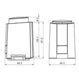 Siemens STA121.65L10 termoelektromos szelepmozgató, AC/DC 24V, NC, 1,0m kábel, (STA73 utódja) - méretrajz