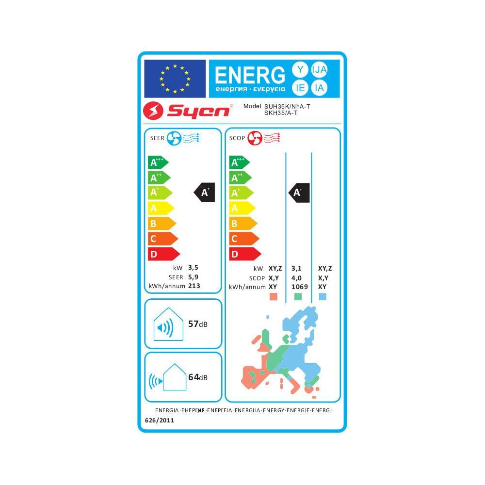 Syen mono split klíma szett kazettás 3.5 kW (SKH35/A - T)