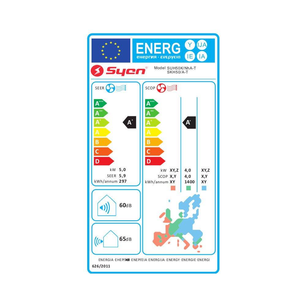 Syen mono split klíma szett kazettás 5.0 kW (SKH50/A - T)
