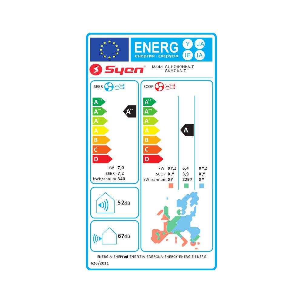 Syen mono split klíma szett kazettás 7.0 kW (SKH71/A - T)
