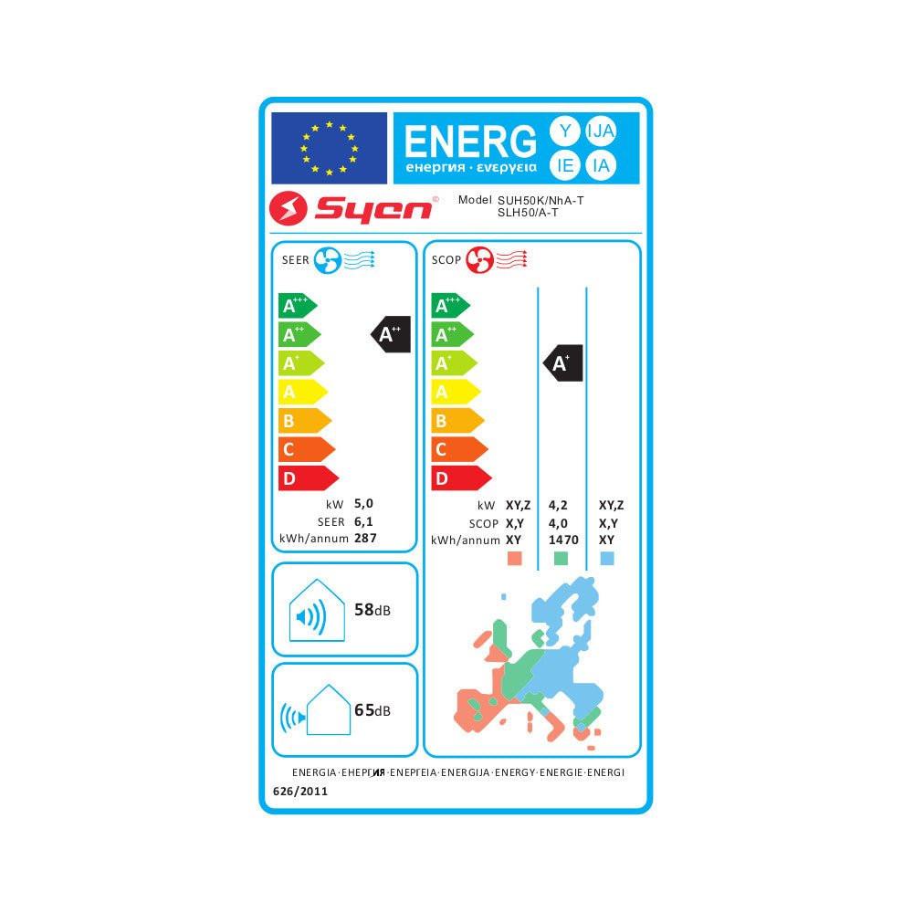 Syen mono split klíma szett légcsatornás 5.0 kW (SLH50/A - T)