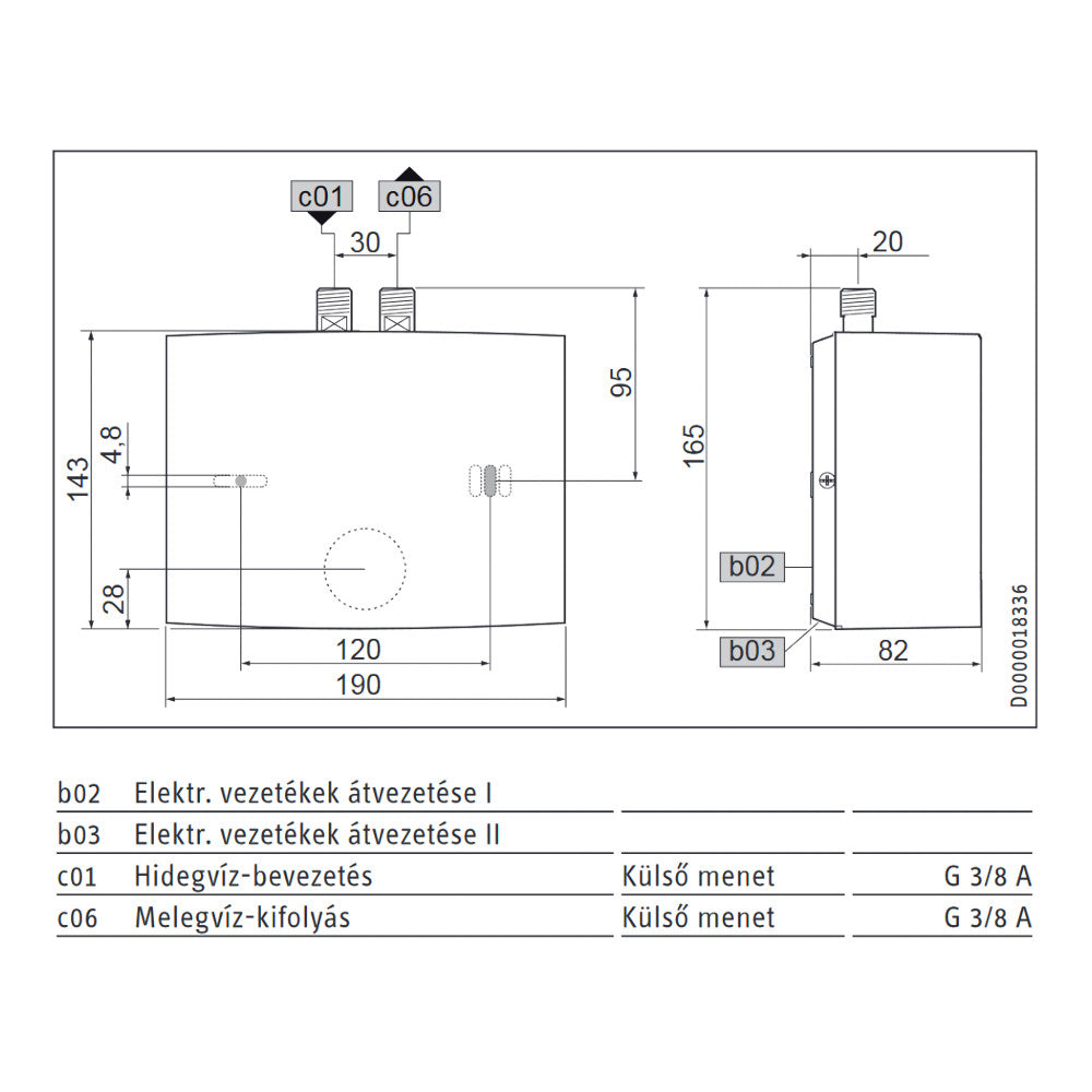 Stiebel Eltron EIL 3 Premium elektronikus szabályozású átfolyós mini vízmelegítő (200134)