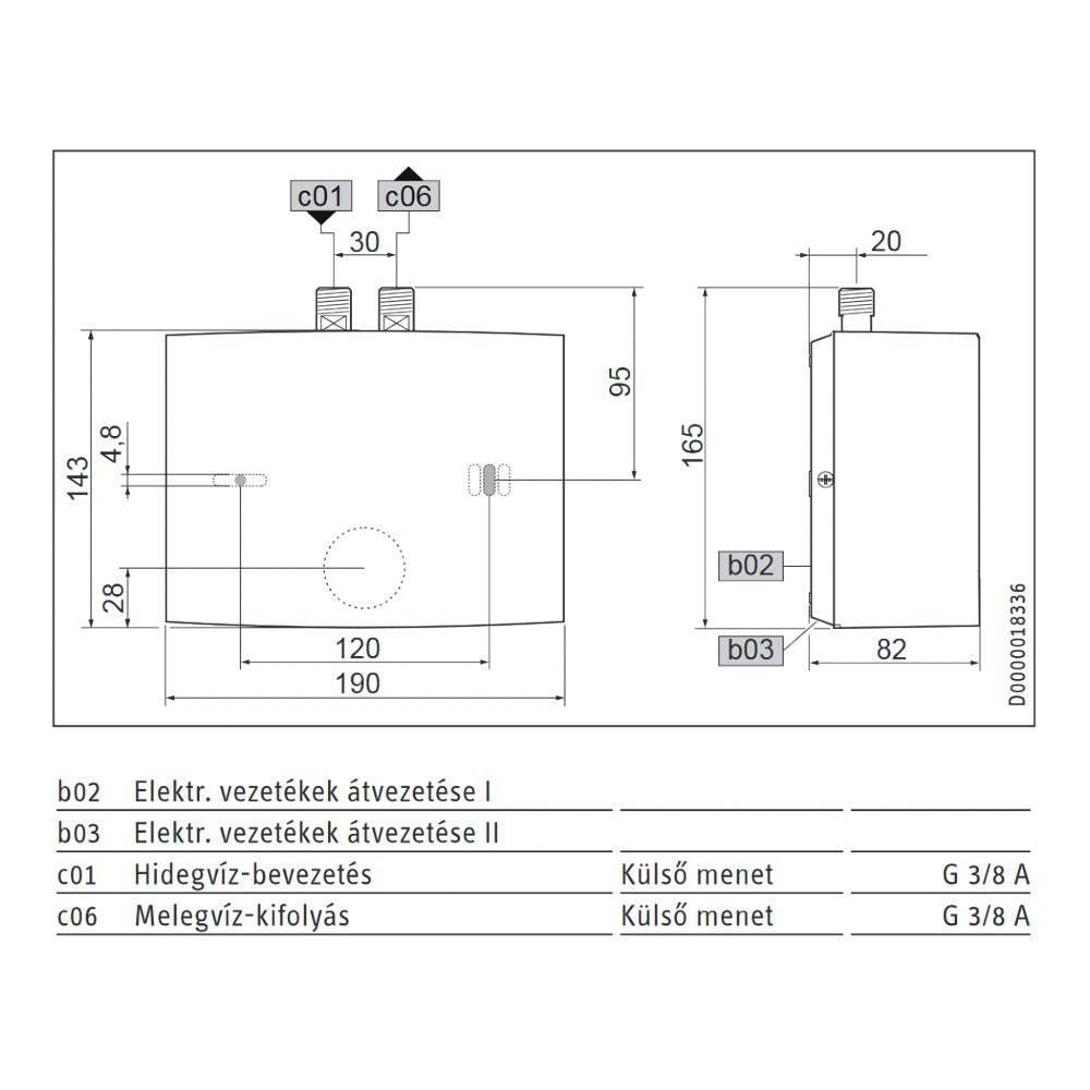 Stiebel Eltron EIL 4 Premium elektronikus szabályozású átfolyós mini vízmelegítő (200135)