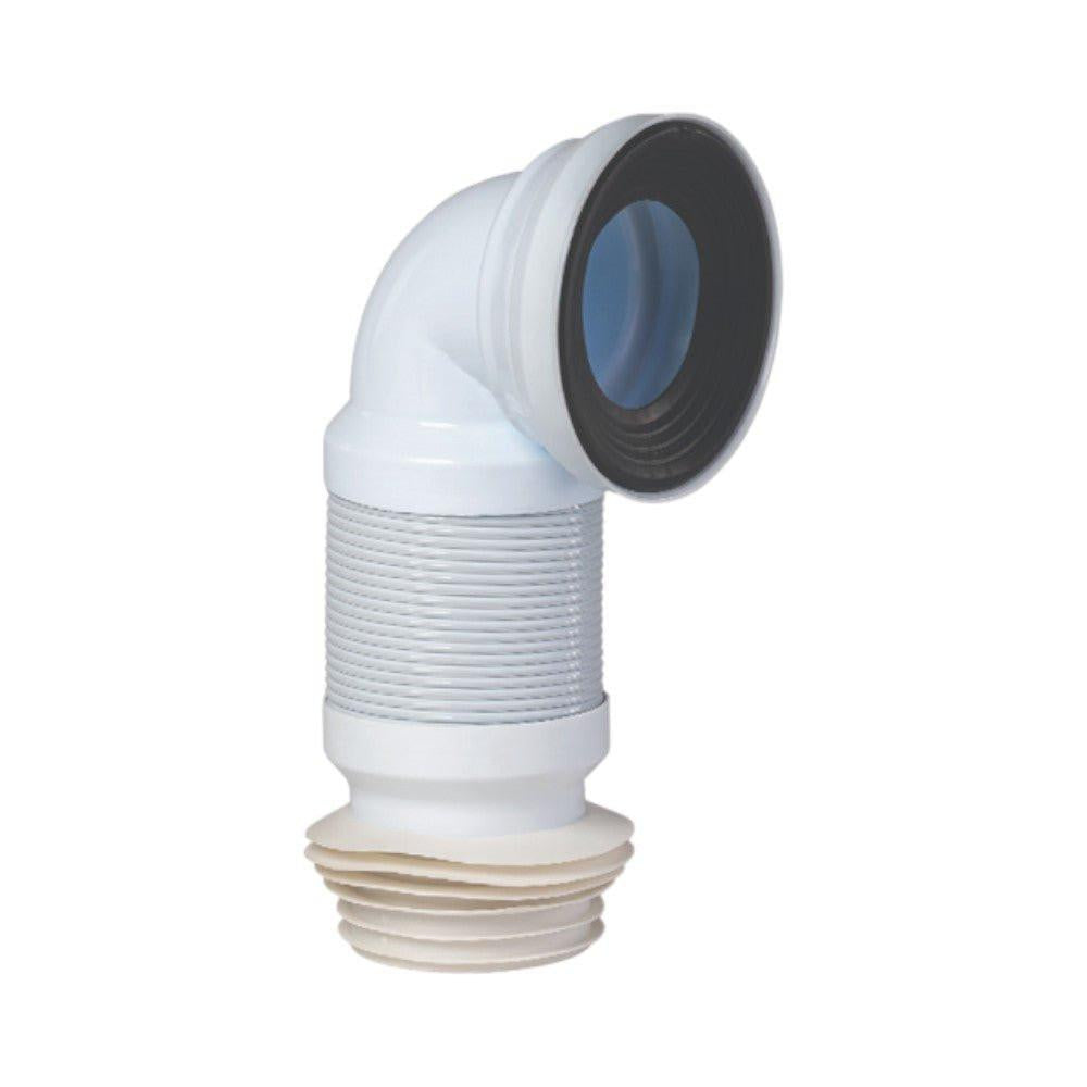 Styron Wc bekötő könyök, flexibilis, 90mm elfolyás (STY - 530 - 90 - F)