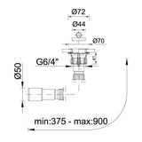 Styron Jollyflex 6/4"-40/50mm műanyag hollandis, 6/4"-os leeresztőszleppel-2