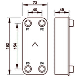 Hőcserélő Swep E5THx20 lemezes 20 kW-2