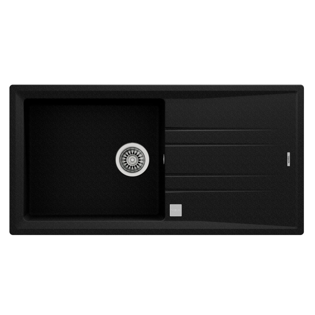 Teka Stone 60 L-TG 1B 1D mosogatótálca, metál fekete, 100x51cm (115330010)