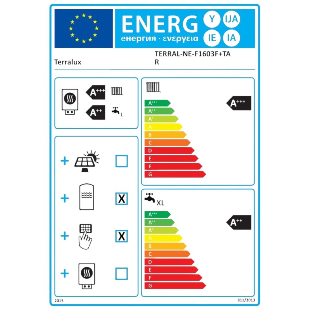 TERRALUX Hi-Master V 16 monoblokkos hőszivattyú szett,R290, 3fázis, 16,6kW+HT10 inox tároló 200L (NE-F1603F+TAR)