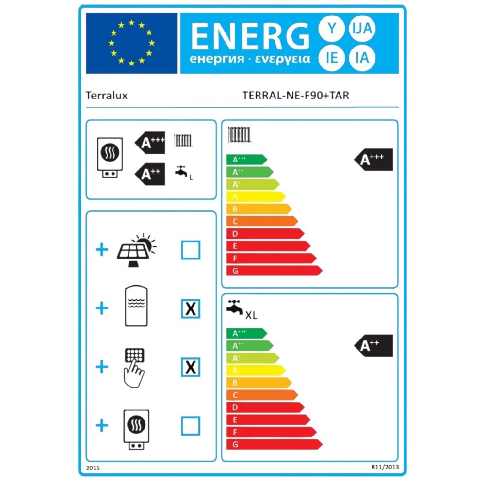 TERRALUX Hi-Master V 9 monoblokkos hőszivattyú szett,R290, 1fázis, 9,33kW+HT10 inox tároló 200L (NE-F90+TAR)