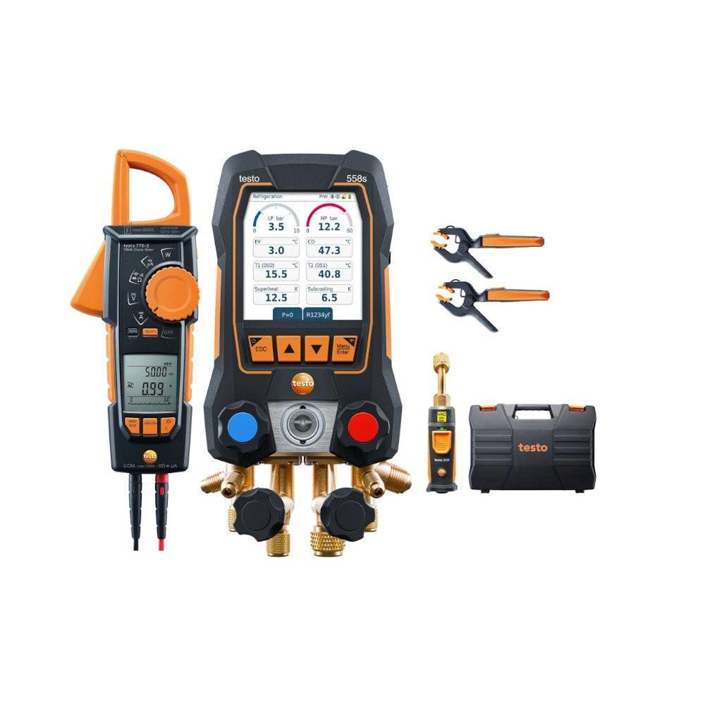 testo 558s okos vákuum szett (lakatfogóval, 2db hőmérséklet érzékelővel, vákuum szondával) (TESTO - 0564.5584)
