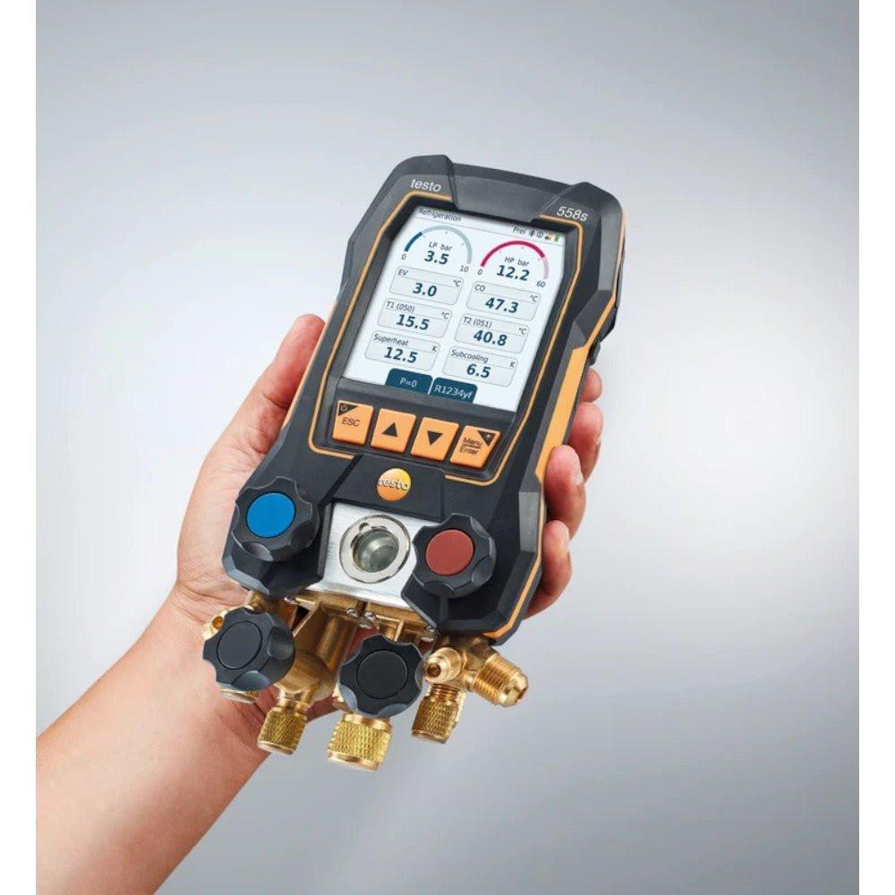 testo 558s okos vákuum szett (lakatfogóval, 2db hőmérséklet érzékelővel, vákuum szondával) (TESTO - 0564.5584)