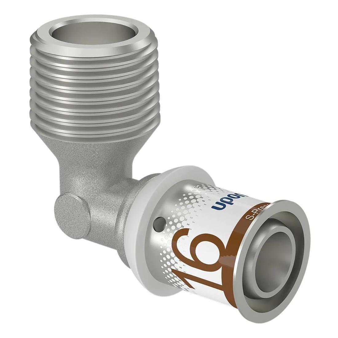 Uponor S - Press Plus réz könyök KM 16 - 1/2"