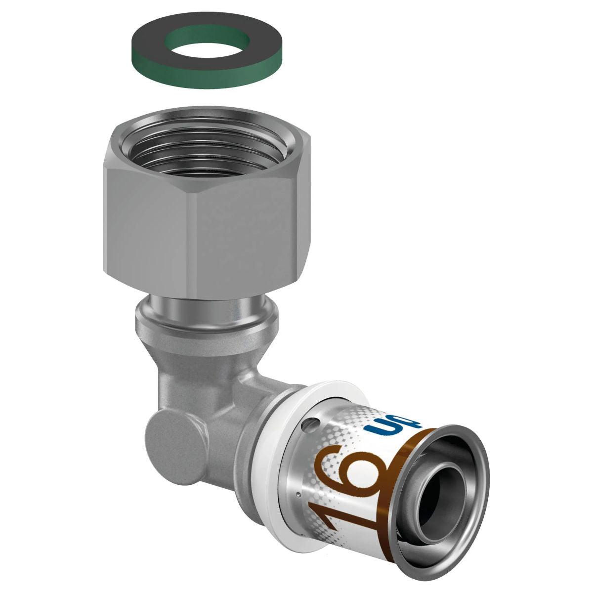Uponor S - Press Plus réz hollandis könyök 16 - 1/2" BM