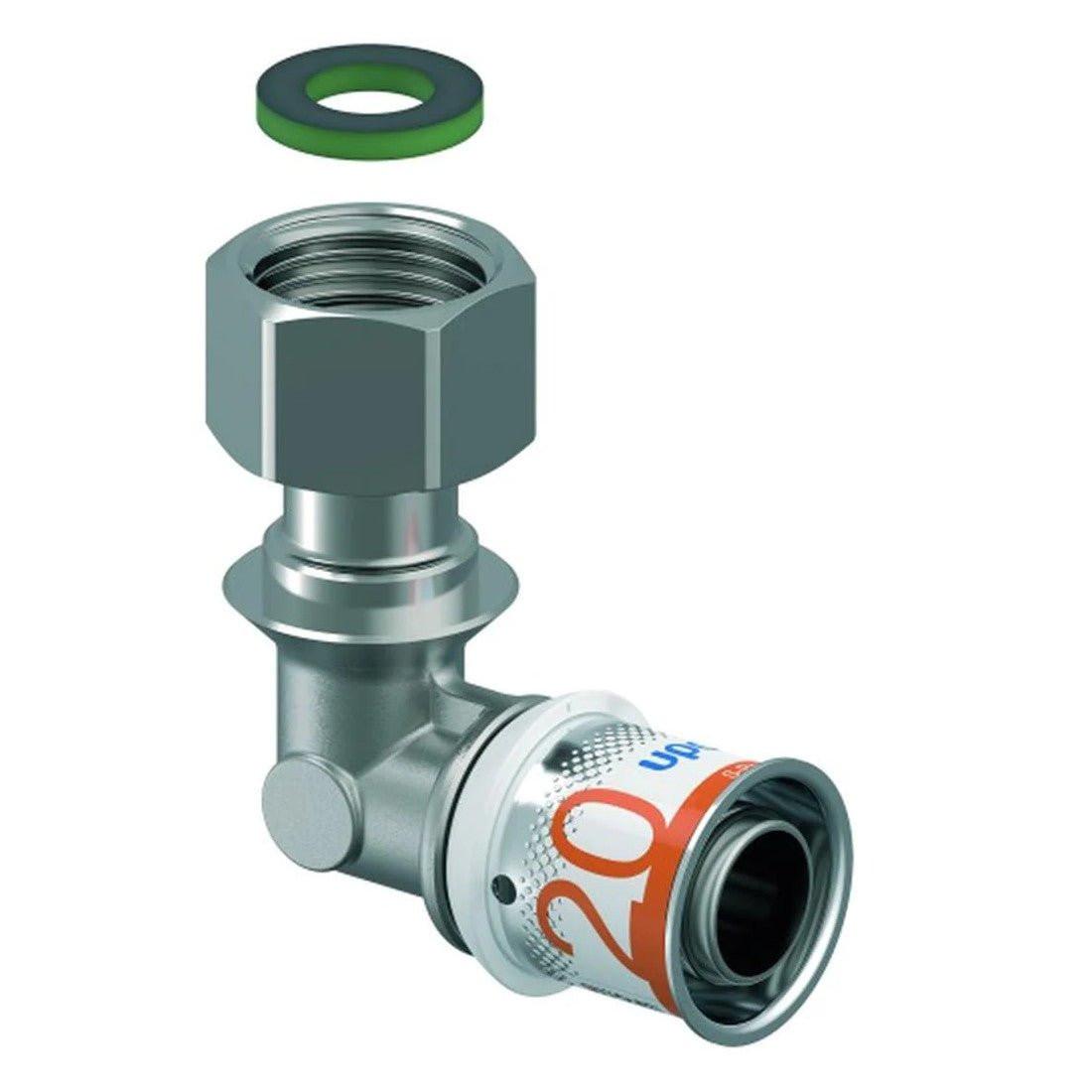 Uponor S - Press Plus réz hollandis könyök 20 - 1/2" BM
