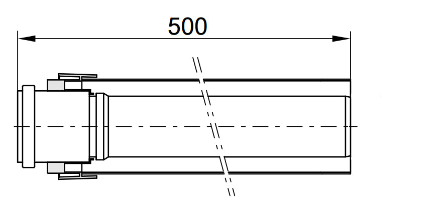 Viessmann 80/125 PPs AZ-cső 50 cm-0