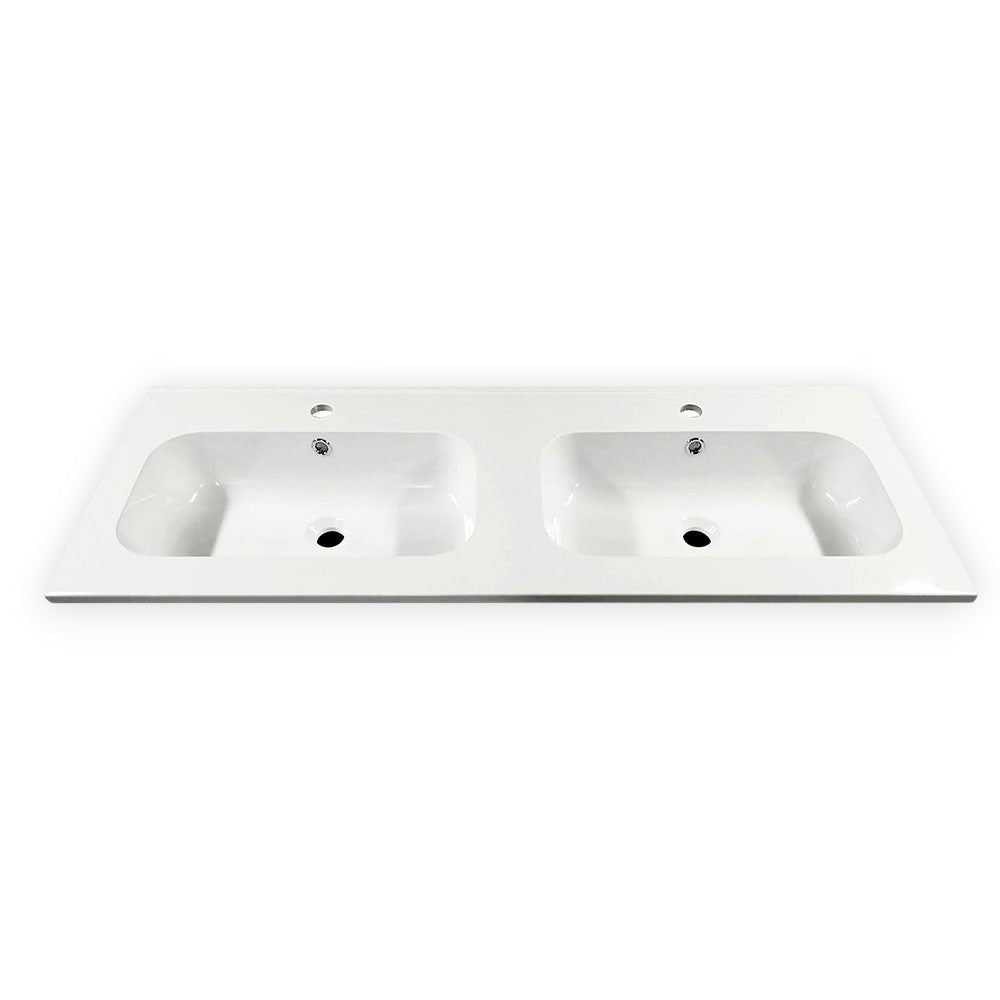 Wellis Almeria dupla műmárvány mosdó, 121x46x1,8/16 cm (WB00347)