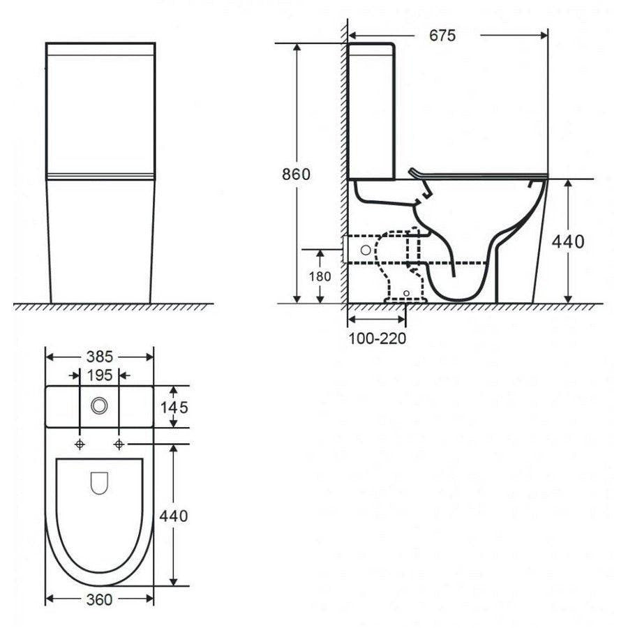 Wellis Clement monoblokkos rimless WC V2 (WF00110)