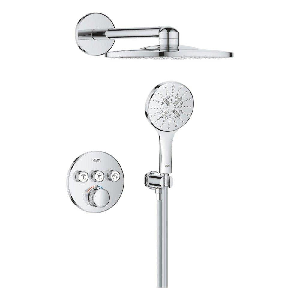 Grohe Grohtherm SmartControl zuhanyrendszer falsík mögötti, Rainshower SmartActive kézi és fejzuhany (1039970000)