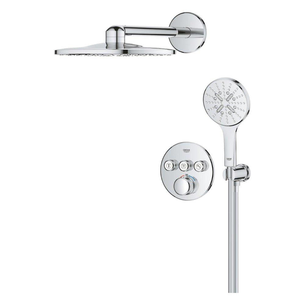 Grohe Grohtherm SmartControl zuhanyrendszer falsík mögötti, Rainshower SmartActive kézi és fejzuhany (1039970000)