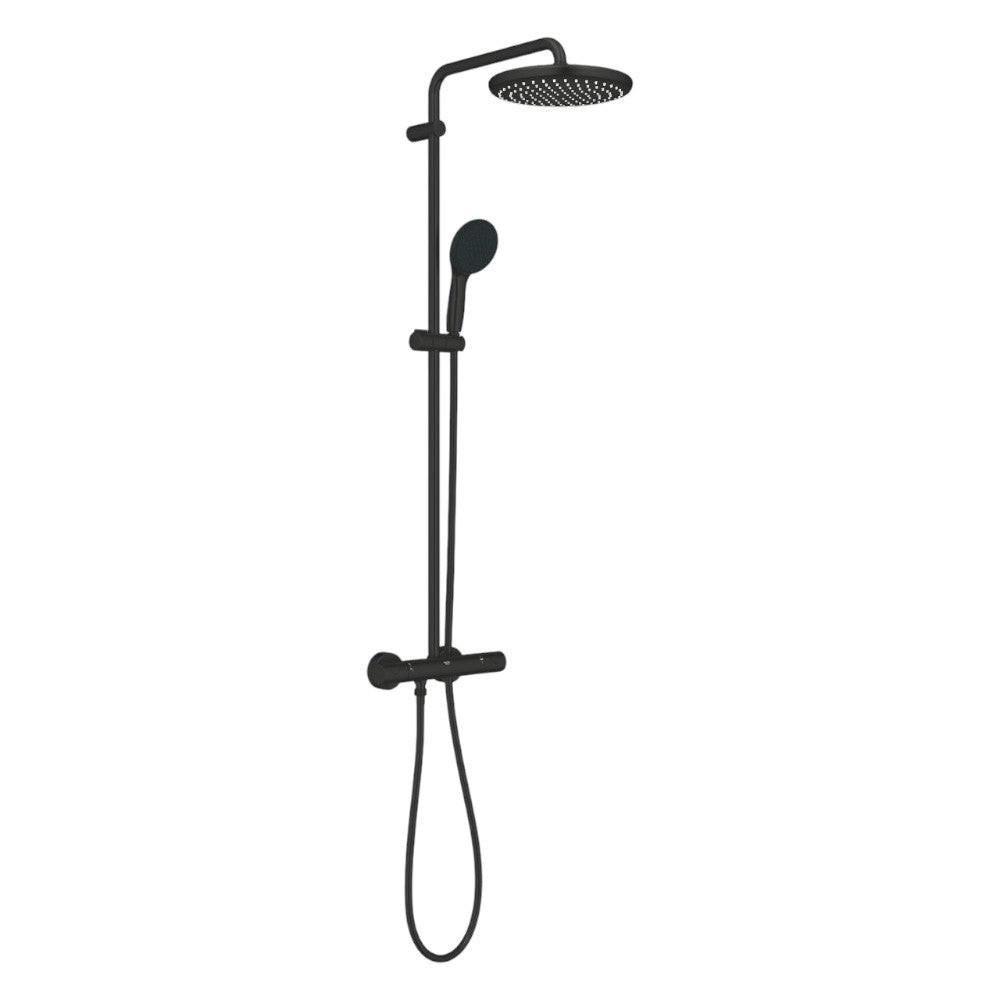 Grohe Tempesta System 250 termosztátos zuhanyrendszer, Tempesta 250 fejzuhany, matt fekete (266702431)