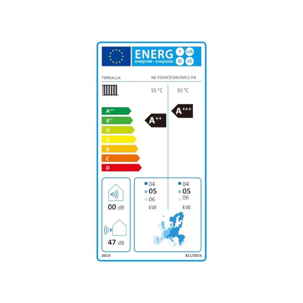 TERRALUX Hi - Master V 6 monoblokkos hőszivattyú szett,R290, 1fázis, 6,61kW+HS10 hidro modul (NE - F60+HID)