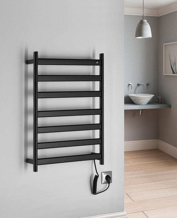 Sapho Elias elektromos törölközőszárító radiátor 490x730 mm 105 watt, matt fekete (EB550)