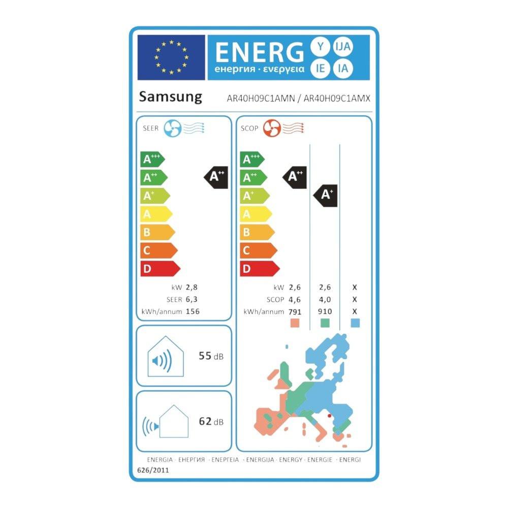 Samsung AR40 mono split klíma szett 2.6 kW + Wi - Fi (AR40H09C1AMNEU+AR40H09C1AMXEU)