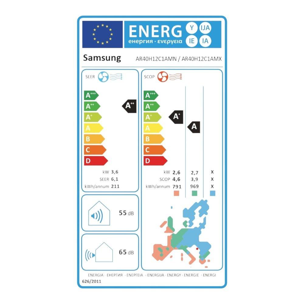 Samsung AR40 mono split klíma szett 3.5 kW + Wi - Fi (AR40H12C1AMNEU+AR40H12C1AMXEU)