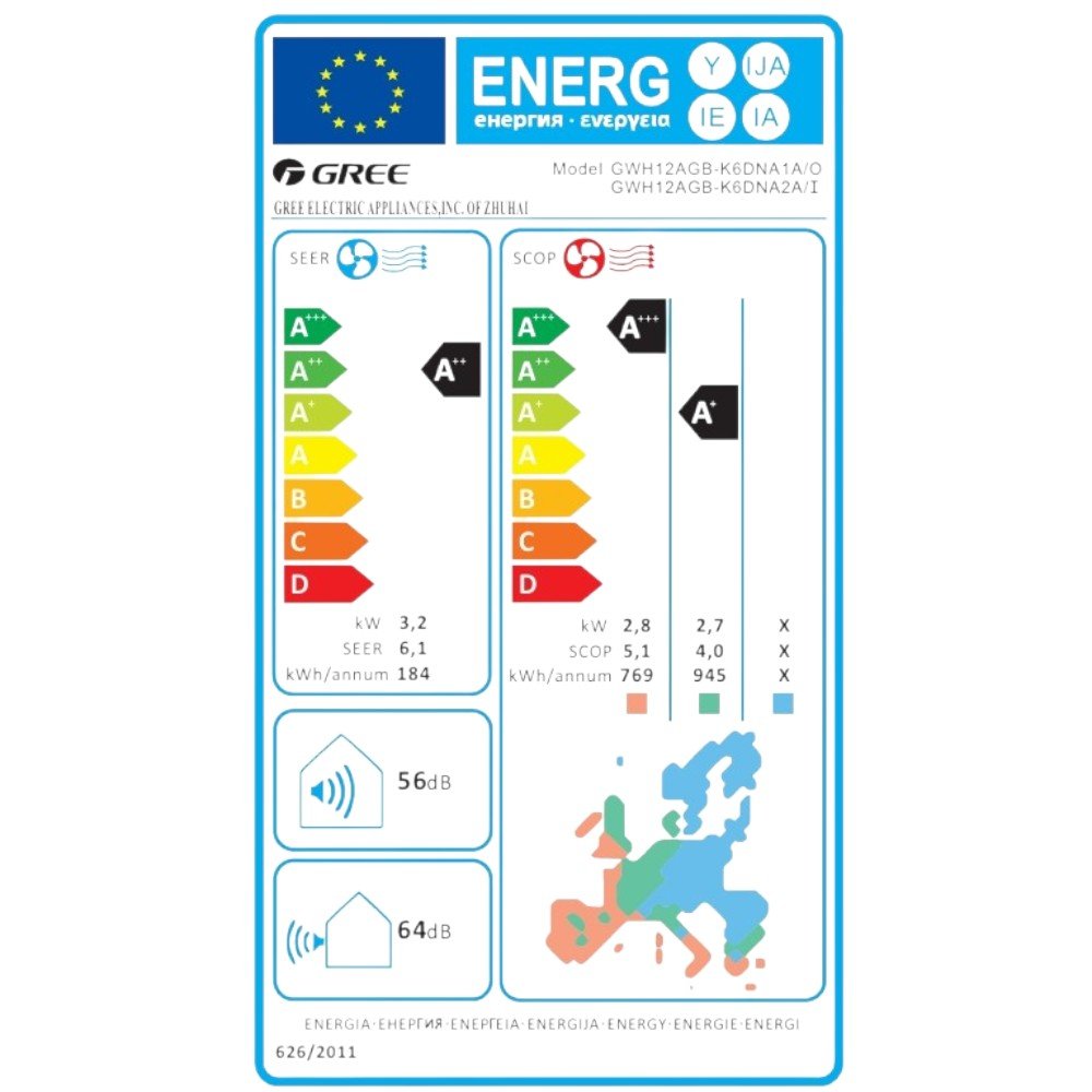 Gree Summer mono split klíma szett 3.2 kW (GWH12AGB-K6DNA2A)