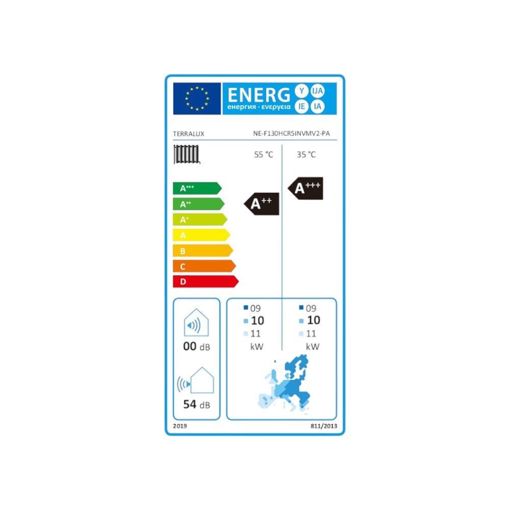 TERRALUX Hi - Master V 13 monoblokkos hőszivattyú szett,R290, 1fázis, 13,45kW+HT10 inox tároló 200L (NE - F130+TAR)