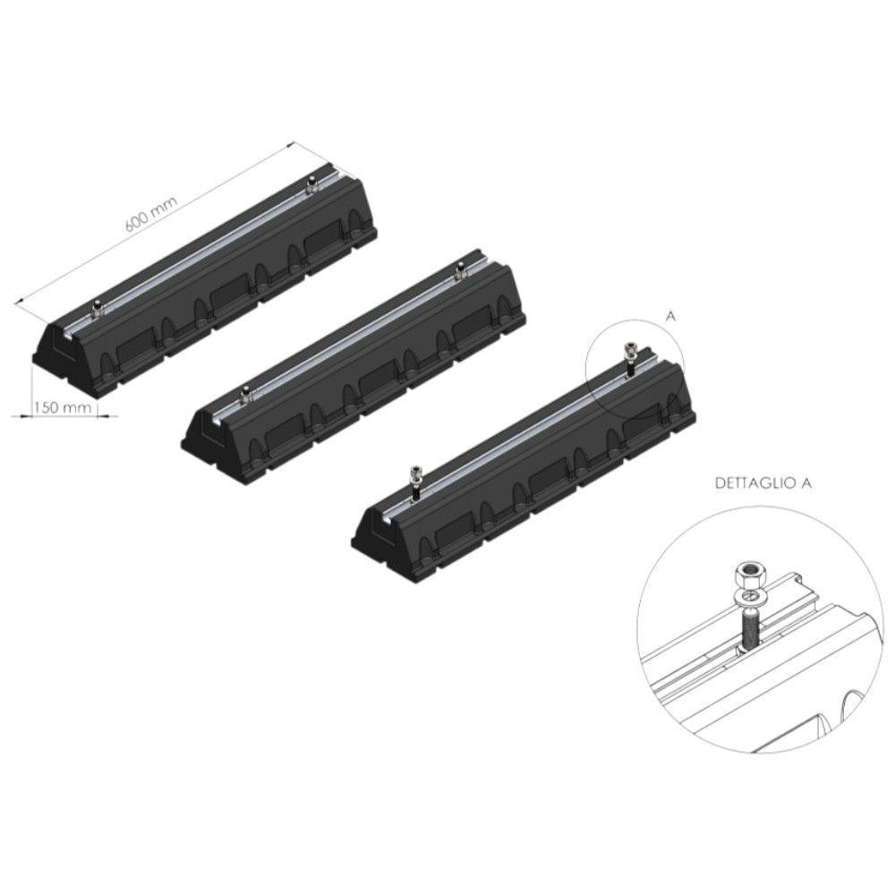 Immergas rezgéscsillapító talp 600x1400 mm, (3 db) (3.032854)