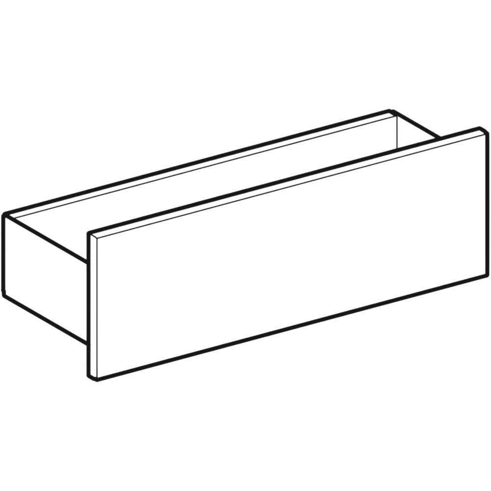 Geberit Acanto fali polc, 45x14.8x15.9cm, porszórt matt homokszürke/fényes homokszürke üveg (500.617.JL.2)