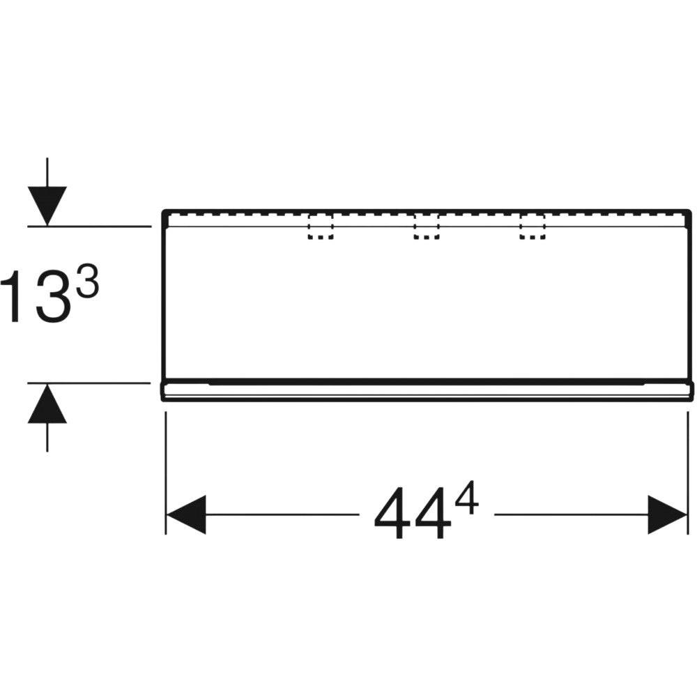 Geberit Acanto fali polc, 45x14.8x15.9cm, porszórt matt homokszürke/fényes homokszürke üveg (500.617.JL.2)