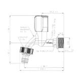 Schell Comfort kifolyószelep 3/4", visszafolyásgátlóval (033580699)